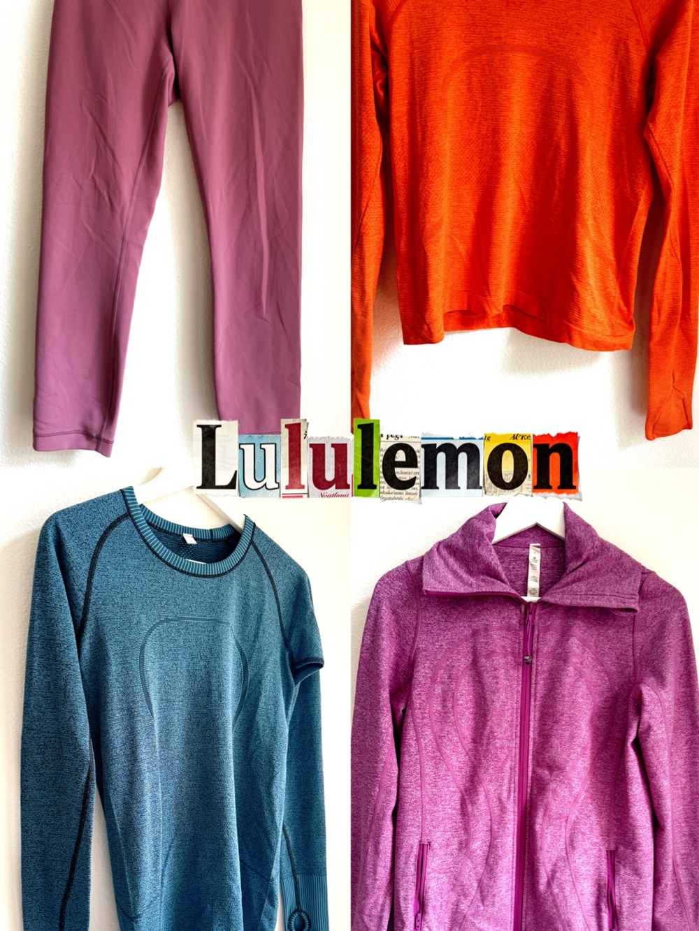 Lululemon Women's Activewear Bundle - Pink, Orange, Teal, Purple